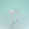 Gem's Beauty Zircon Wedding Bands Water Drop Engagement Rings 925 Sterling Silver Fine Fine Jewelryギフト