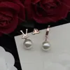 Kadınlar İnci Küpe Tasarımcı Damızlık Küpe Moda Altın Çiçek Harfleri 925 Erkek Markaları için Gümüş Hoops Mücevher Lüksler Kalp Çabaları Kutu