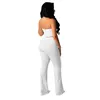 Pantaloni a due pezzi da donna Completi sexy Completi da donna Party Club Abbinamento Casual Corsetto senza spalline Crop Top Gamba larga Streetwear Tuta