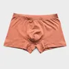 Sous-vêtements hommes sous-vêtements en coton couleur unie Boxer poche taille moyenne culotte ultra-doux élasticité slips grande taille shortboxers