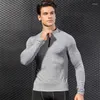 Erkek Tişörtleri Marka Cothing Fitness Sıkıştırma Gömlek Erkekler Kış Vücut Geliştirme Uzun Kollu İnce Fit Üstler Salonlar Sıkı T-Shirt