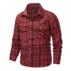 Chemises décontractées pour hommes Hommes à manches longues boutonné travail chemise à carreaux hommes tout coton doux avec poche coupe régulière flanelle