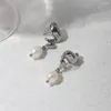 Stud Earrings Jewelry Hypoallergenic Screw Earring Stainless Steel Female Spiral Pearl Drop For Girls