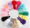 50 PCS Baby Headwear Head Flower Hair Accessories 4 tum Chiffon Flower med mjuk elastisk virkning av pannband Stretchy Hair Band GZ78402411