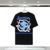 Hellstar Hip Hop Paar T-shirt Zomer Top Print Patroon Loose Fit T-shirt Ventilatie Comfortabel 240112