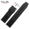 Titta på band Rubber Watchband 22mm High Quality Strap Black General Style Silicone Armband