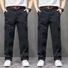 Pantalones para hombres 2024 otoño carga hombres streetwear multibolsillos color sólido algodón pantalones de chándal pantalones casuales más tamaño m-4xl z66