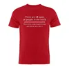 T-shirts pour hommes coton unisexe chemise ingénieur codeur développeur programmeur blague binaire drôle œuvre cadeau t-shirt