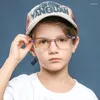 Solglasögon ramar anti blå ljus barnglasögon ram fyrkantiga barn pojke flickor datorblockering reflekterande glasögon silikon mjukt glasögon