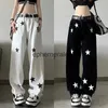 Women's Jeans Pants Capris Washed Printed Women Denim Casual Ladies Y2k High Street Straight Korean Fashion Streetwear New