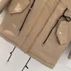 Trench Abnehmbarer Fuchspelzkragen Daunenjacke Damen Mittellanger Thermomantel aus 90 % Veet-Baumwolle Winddichte, warme Oberbekleidung