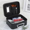 Makeuppåse stor kapacitet Dubbelskikt avancerad sminkförvaringspåse med spegelförvaringsbox Portabel Makeup Case Portable Q240111