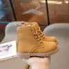 Boots Kid Shoes Girl Short Autumn Child Leather Shoe Styles For Boy Students Bara Boot Soft Sules Fashionabla