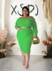 2 Piece Set Outfit Off Shoulder Top and Skirt Fancy Sexy Autumn Plus Size Matching Sets Wholesale Drop 240111