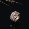 18K Multi Gold Ring for Women Natural 1 Carat Diamond with Jewelry Anillos De Bizuteria Mujer Gemstone Rings Box 240112