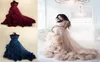Modna sukienka macierzyńska na eophoot lub babylhower ukochany puszysty potargany tiul długie sukienki balowe plus size drape PO 8581711