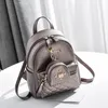 TRAVEASY Fashion Rivet Mini Backpack Summer Girls School Backpack Korean PU Leather Solid Color Ladies Party Shopping Bags 240112