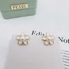 Boucles d'oreilles en poudre de cerise douce, perle d'eau douce naturelle, or 14 carats, bijoux pour femmes, cadeaux pour femmes