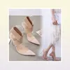 Plus maat 35 tot 40 41 42 Elastische band Kruisband Naakt transparante PVC Clear High Heel Luxury Women Designer Shoes Come 7183535