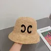 Designer Bucket Hats For Women Luxurys Straw Hat Fashion Hand Woven Cap Mens Casual Summer Caps Beach Hats Big Brim Hats Sunhat Buckets Hat
