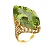 1426mm Marquise Stone Olive Peridot Ring Gold For Women Trend Luxury Jewelry Birthstone Gems Unique Handmade Gift Female Sale 240112