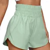 Damen-Shorts, schick, für Damen, alle passend, junger Stil, hohe Taille, leicht zu elastisch, Fitnessstudio