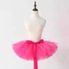 Gonne Cintura con fiocco Mini sottoveste Abito di carnevale Maglia multistrato Tutù di tulle Balletto Dnacewear Gonfio soffice corto pieghettato