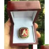 Cluster Rings 1991 Braves World Baseball Team Championship Ring With Wooden Display Box Souvenir Men Fan Gift 2023 Wholesale Drop De D Otn8S