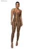 Kobiety Jumpsuits Rompers Sexy One Piece Bodycon Kobiety Jumpsuits Bez rękawów Druku