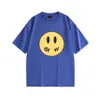 Women's T-shirt designer y2k round neck short sleeved pure cotton couple T-shirt with smiling face pattern fashionable trend