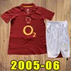 Enfants Highbury Home Football Shirt Jerseys de football PIRES HENRY REYES Rétro BERGKAMP ADAMS Persie Galla Fabregas 02 04 05 06 2002 2004 2005 2006 2003 enfant