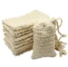 Sac de savon en Sisal pour bain de douche, sac de savon en Sisal naturel, support de pochette exfoliant, 50 pièces, 14686043