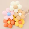 Cute Floral Baby Pacifiers Leashes Chain Newborn Products Pacifier Proof Clip Baby Silicone Bead Flower Pacifier Clip Lanyard