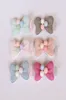 20pcslot 2016 New Arrival Small Bow Baby Girl Hair Clip Light Pink Double Level Hair Bow With Beads Kids Hairpins Solid Cloth2822462