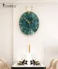 Nordic Elanden Stille Metalen Decoratieve Swingbare Wandklok Modern Design Horloge Woonkamer Home Decor Kerst Decoratie Geschenken 21046864159