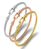 Moda jóias rosa ouro prata cor manguito pulseiras charme aço inoxidável cabo fino fio pulseira jóias pulseiras para women7940076
