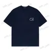 Мужские футболки 23SS Новейшая уличная одежда Oversied Слоган Патч Вышитая футболка Коула Бакстона Королевская синяя футболка CB для мужчин Женщин внутри Теги T240112