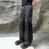 Inderun Korean Style Mężczyźni spodnie Solid Flash Tkanina Pantelons Modna Sprzedawanie Częściowe luźne spodnie na nogach S-5xl 240112