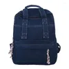 Sacs d'école Sac à dos en denim bleu pour femme Sac à dos pour étudiant Sac à bandoulière en toile Sac à dos vintage Sac à dos de voyage Jeans Mochila Y2K Bookbag