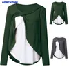 Casual Women Long Sleeve Maternity Tops Breastfeeding Ladies Nursing Loose Pregnancy Clothes 240111