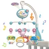 Baby Crib Mobile Rattles Toy RC Star Projection Timing Born Bell Toddler Carousel Spädbarn Roterande musikal 012m GENTER 240111