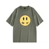 Women's T-shirt designer y2k round neck short sleeved pure cotton couple T-shirt with smiling face pattern fashionable trend