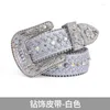 Ceintures bisondenim Western Rimestone Fashion Casual Luxury Strap Diamond Cowgirl Cowboy Bling Crystal Cinturones Para Hombre332d