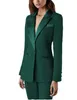 Damen Zweiteilige Hose, Damen-Blazer mit Hochzeits-Smoking, Party, Büro, Arbeit, schmale Passform, Business-Anzug 2