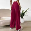 Women's Pants Cotton Linen Trousers Casual High Waisted Tie Side Plicated Wide Leg Korean Streetwear Y2k Cargo