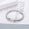 classic Bracelet Dy Hook Women Fashion Atmosphere Platinum Plated buckle cable designer jewelry Two-color Twisted Wire Hemp Hot Selling luxury Accessories WE6677