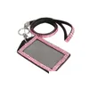 Cinghie per cellulare Ciondoli Strass Bling Perline di cristallo Cordino con porta badge identificativo verticale Tracolla per cellulare 8 colori Can M Dhlsw