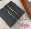 Charm Bracelets Original designer Girls' women letter bracelets elegant Love 18K Gold Bangles Y charm bracelet Fashion Jewelry Lady Party S94L