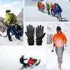 Эластичные манжеты для телефона, зимние перчатки с полным пальцем, велосипедные лыжи, ветрозащитные мужские и женские мотоциклетные перчатки, черные, сохраняющие тепло 240112