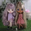 Icy dbs blyth boneca bjd corpo articulado branco preto pele temperamento saia esportes casuais 16 brinquedo 30 cm presente da menina anime sd 240111